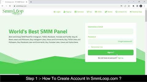 SMM Panel | How to use SmmLoop.com