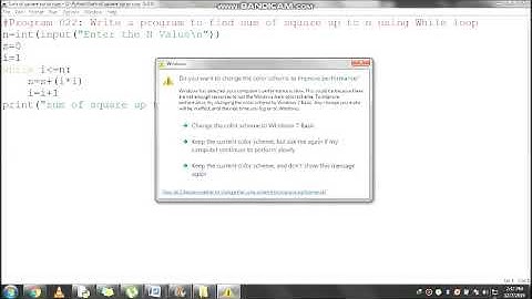 Write a program to find sum of square up to n using While loop