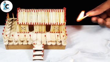 How to Make a Match Stick House Fire-DIY Match House On Fire