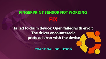 UBUNTU FIX: failed to claim device: Open failed with error: The driver encountered a protocol error