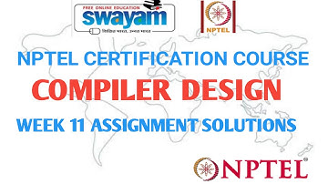 Compiler Design | NPTEL | Week 11 | Assignent Solution 11 | Jan 2021