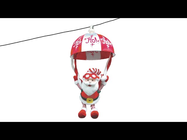 Animated Floating Parachute Santa - YouTube