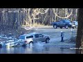 Boat Landing Fail, Ice Road Fishing?  Boaters coat the ramp with water in freezing temps.