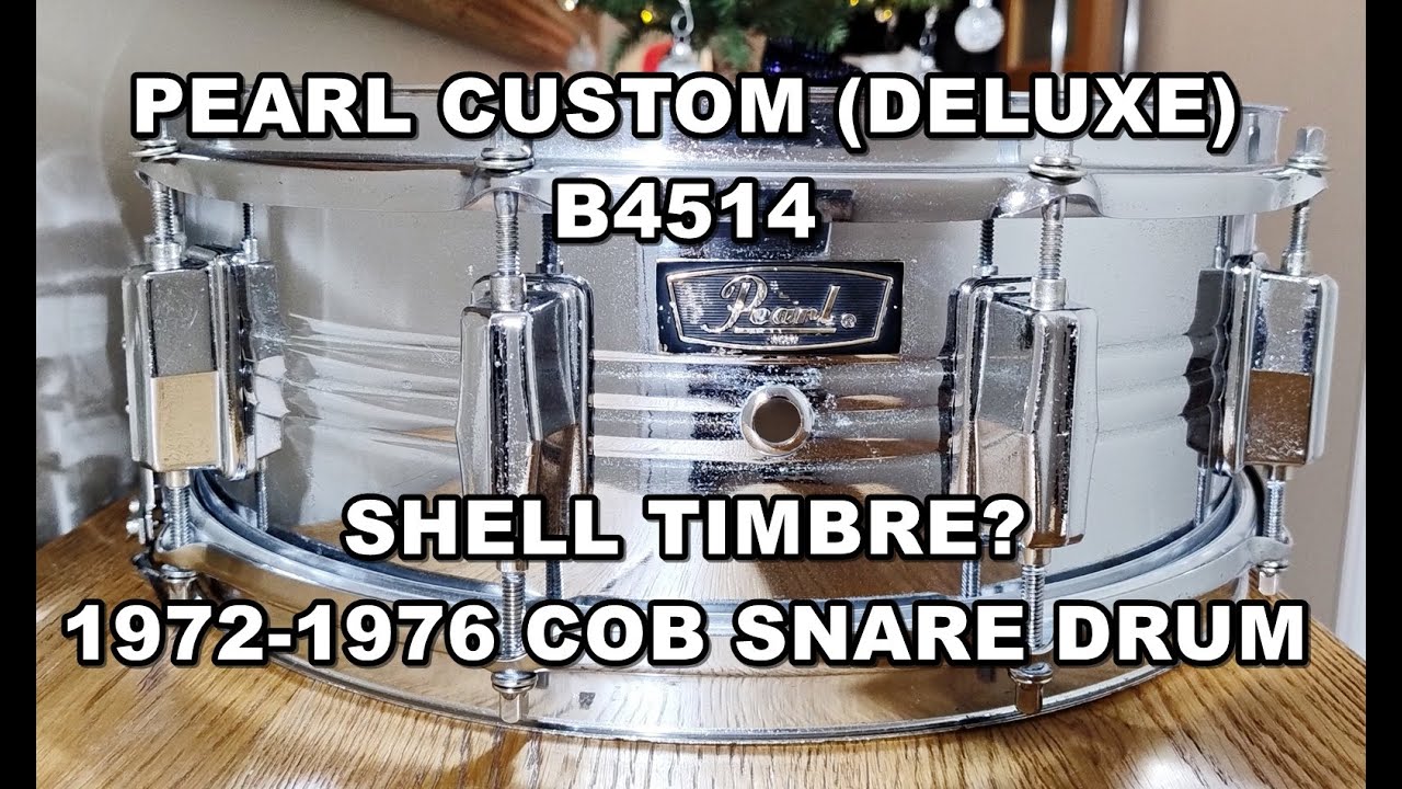 Pearl Custom (Deluxe) 1972-1976 B4514 COB Brass Shell Snare Drum