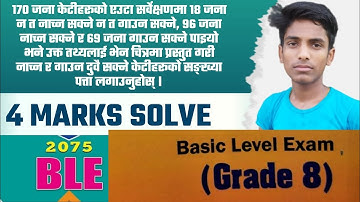BLE MODEL SETS QUESTION SOLVE | CLASS 8 BLE 4 MARKS | BLE QUESTION 2079