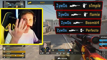 S1MPLE GETS REKT BY ZYWOO! 4K FAST PLAY - Twitch Recap CSGO