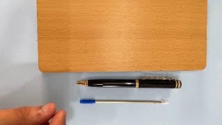 Premium Black Ball Pen with Golden Doctor Clip Luxury Writing Pen with Blue Black Ink BallPenB