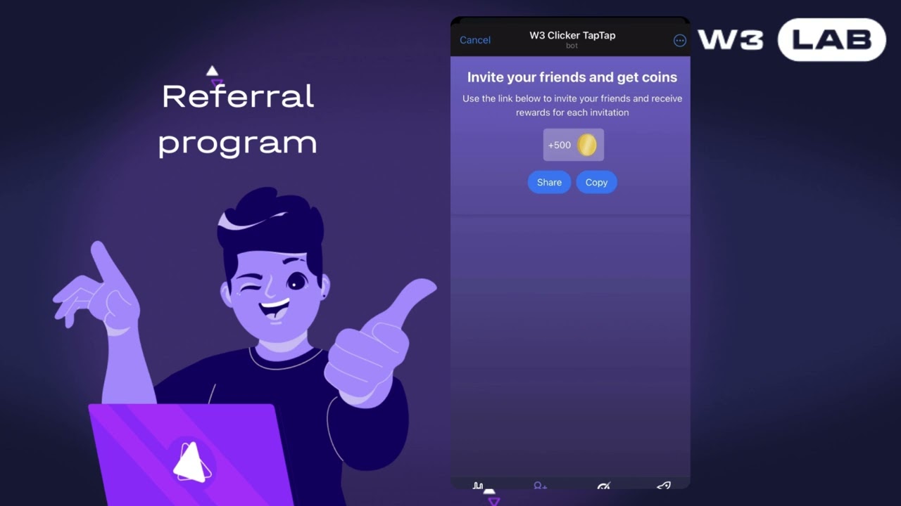 Clicker Mini App for Telegram - Copy Tapswap, Notcoin, Hamster | Tap Games Telegram.
