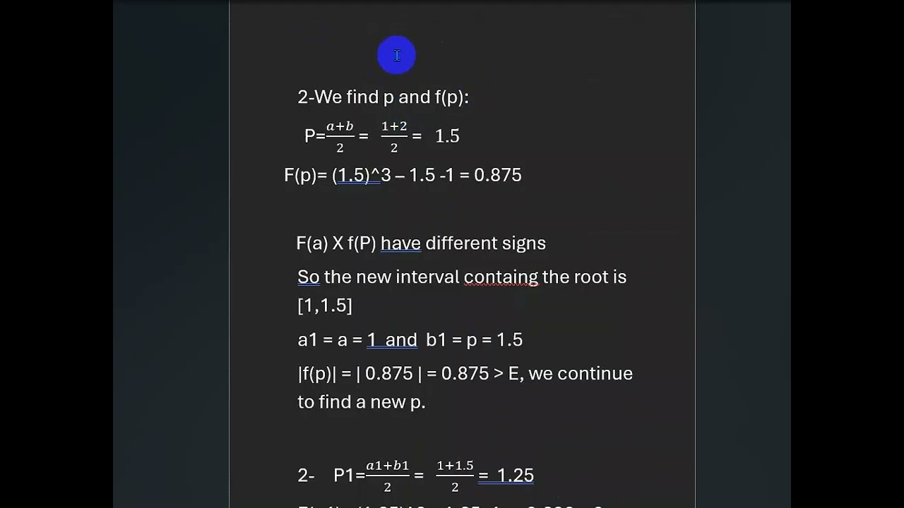 Numerical Analysis - Bisection Method - part 2 (Kurdish)