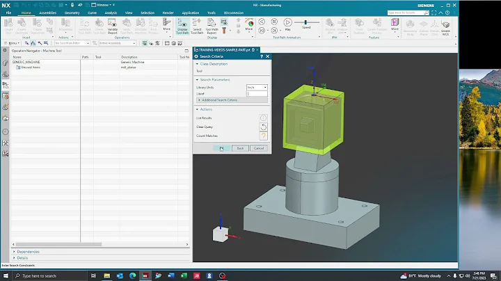 Siemens NX 2206    How To Select A Tool From A Tool Library