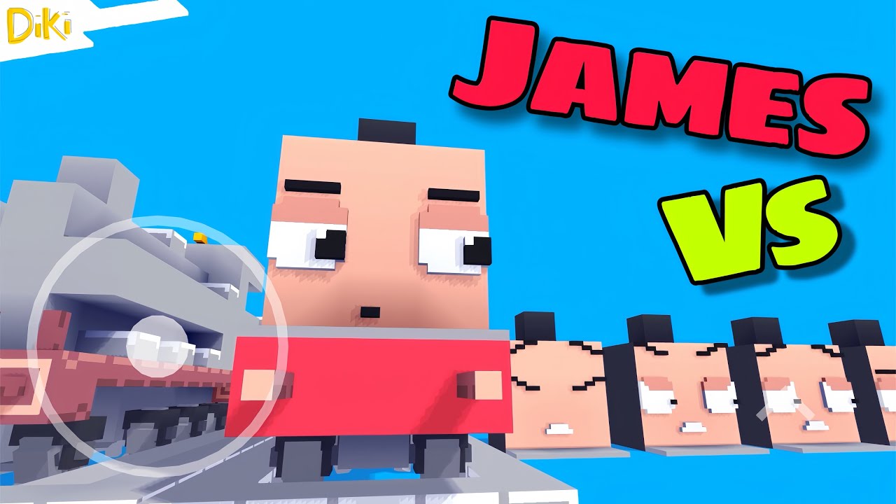 Fancade Drive Mad - James Vs and Auto Driving Bus (Train & Bus)
