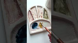How to mix a Eucalyptus green with watercolors #art #tutorial #watercolor