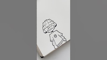 Simple graffiti character you can draw #shorts #sketch