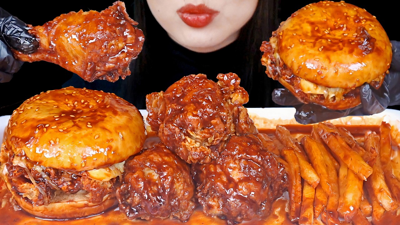 JANGAN DITIRU! BUKA PUASA PAKEK AYAM KFC, BURGER, FRENCH FRIES SIRAM SAOS SAMYANG 🔥🔥