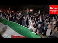 Breaking news hundreds of iranians celebrate irans drone strikes on israel in tehran