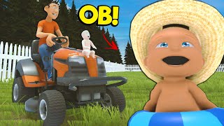 I Ran Over OB with the NEW RIDER MOWER in the Update for Who's Your Daddy 2!