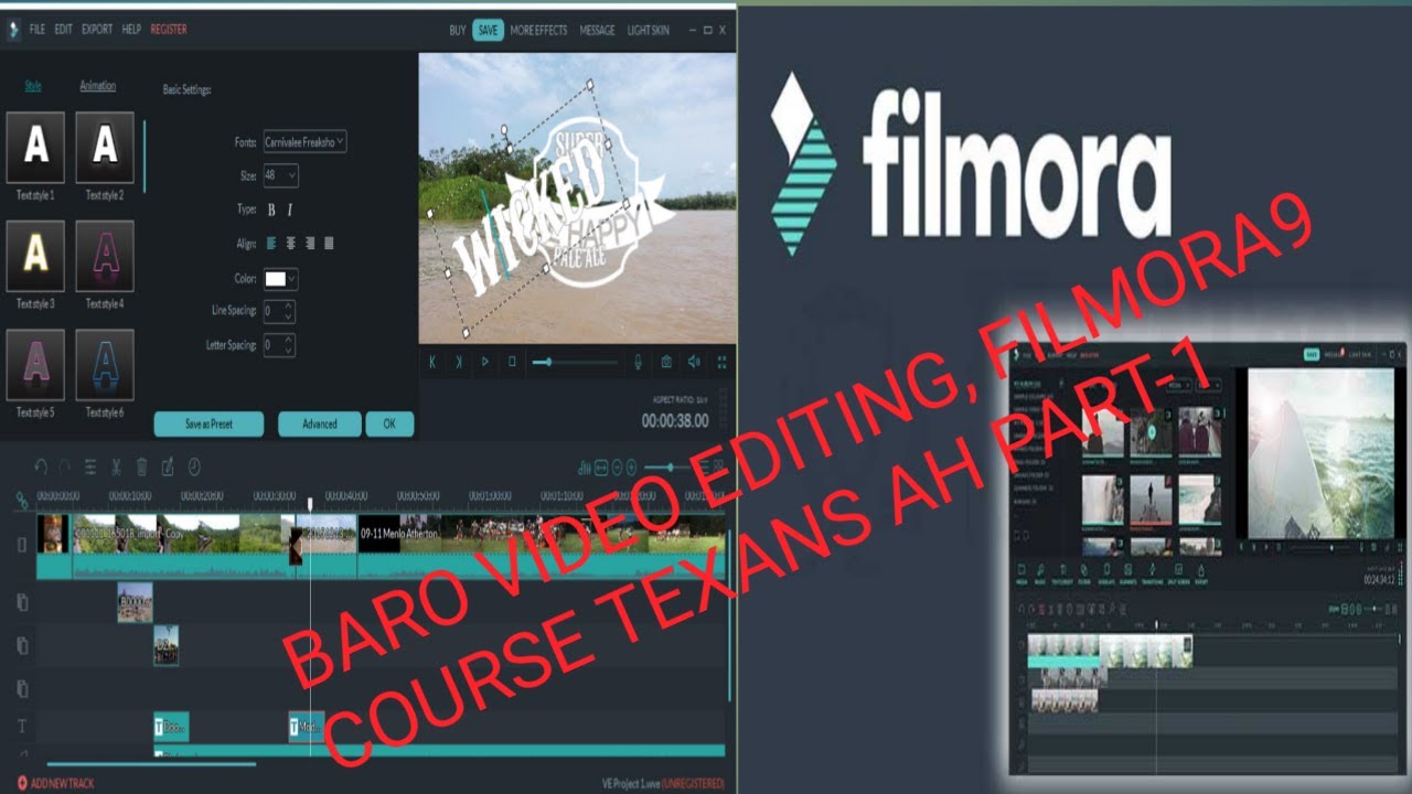 FILMORA 9 VIDEO EDITING FULL COURSE PART 1 (TAXANE) - YouTube