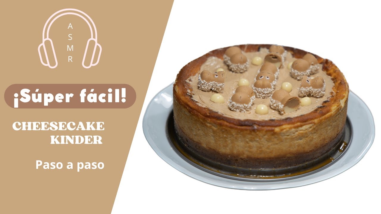 ¡La mejor CHEESECAKE CREMOSA de KINDER y Happy Hippo! Súper fácil paso a paso 🍰👨🏼‍🍳