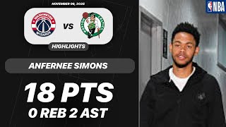 Anfernee Simons vs Washington Wizards | 18 PTS 0 REB 2 AST 1 STL | NBA 11-05-2025 Highlights