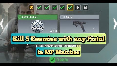 Call Of Duty Mobile Kill 5 Enemies with any Pistol in MP Matches Task Complete