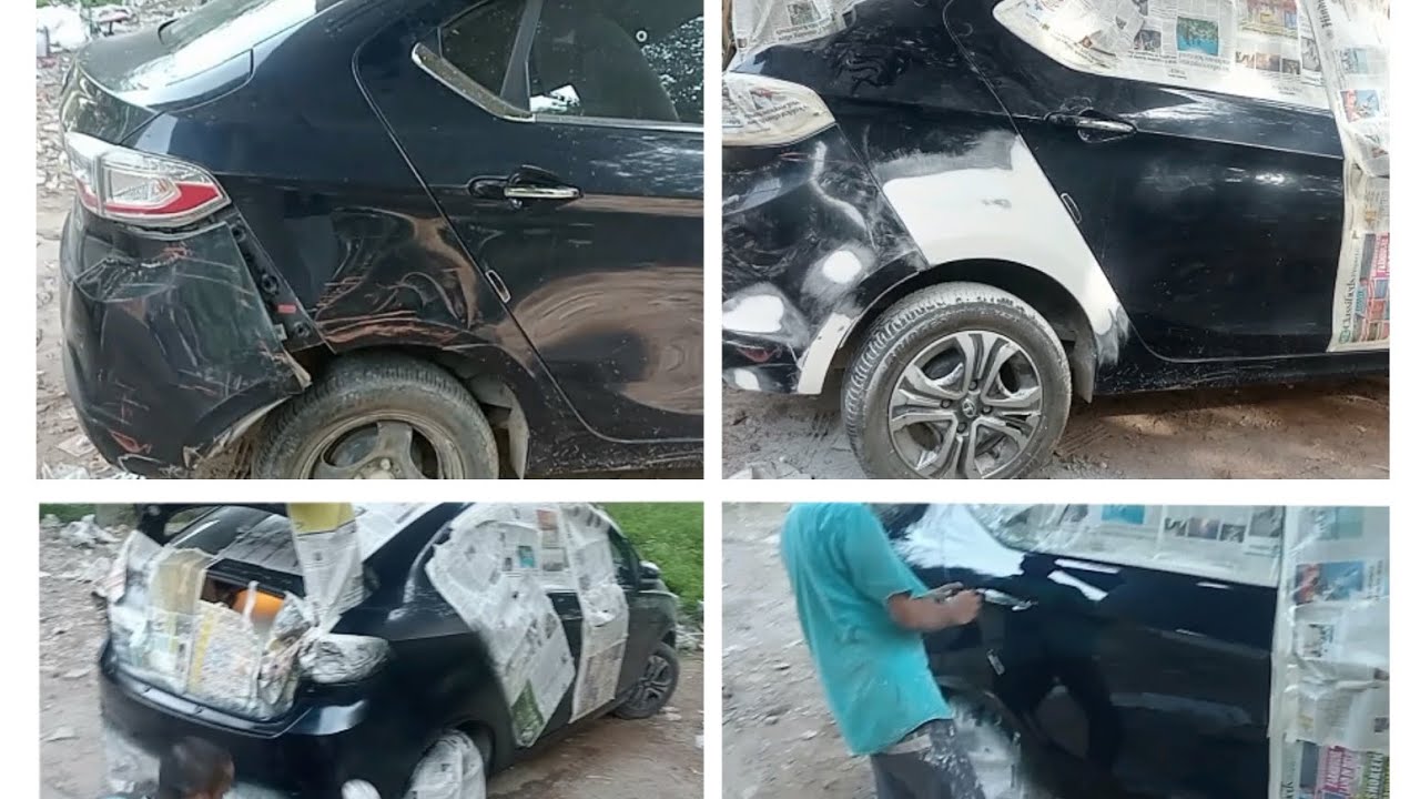 denting painting work in Delhi / tata tigor dent paint repair cheap