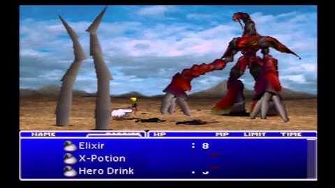 Final Fantasy VII Ruby Weapon Battle, Yuffie Battles Alone Part 2