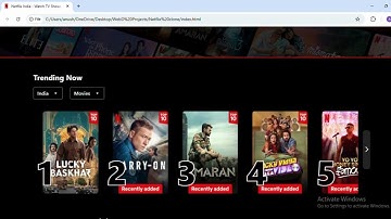 Netflix Clone using only HTML and Vanilla CSS