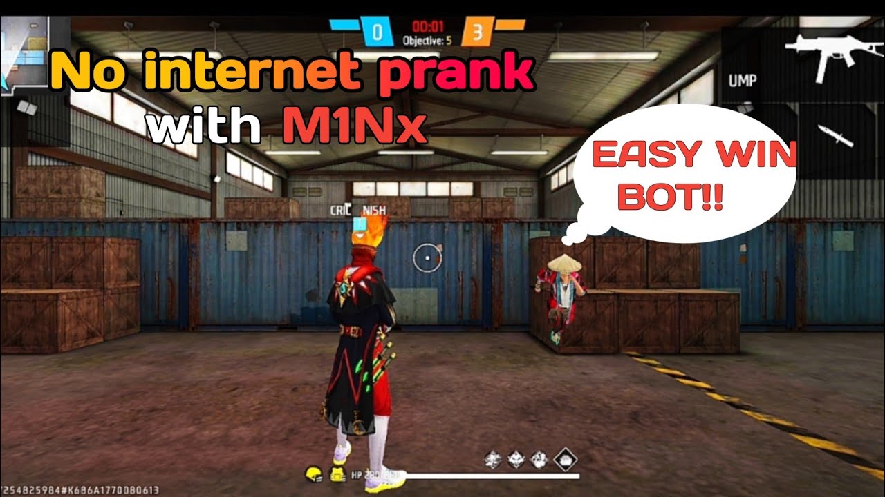 M1Nx VS Cric Nish😎[ NO INTERNET PRANK FREE FIRE ]