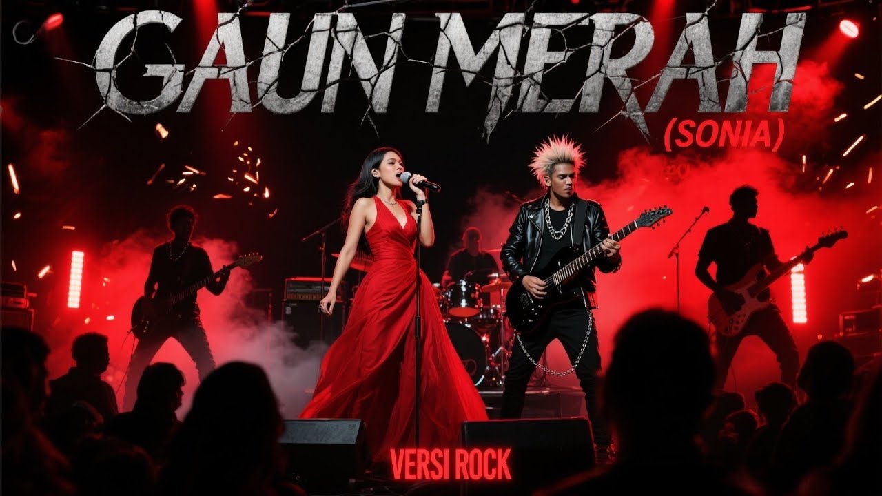 GAUN MERAH (SONIA) | Versi ROCK METAL Cover Keren Bikin Ngangguk!
