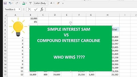 Excel: Simple vs Compound Interest