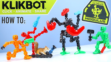 Klikbot Modulus How to Build with Studio Packs from Stikbot ZING