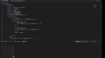 Fortran: Moving X across grid