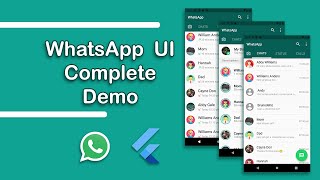 WhatsApp Clone UI using Flutter | Complete WhatsApp Demo in Flutter | Flutter WhatsApp clone