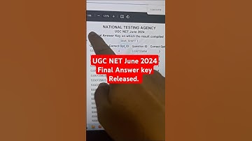 UGC NET Result & Final Answer key June 2024 #ugcnet #ugcnetresult2024 #shorts #short
