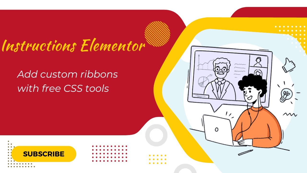 Instructions Elementor - Add custom ribbons with free CSS tools - YouTube