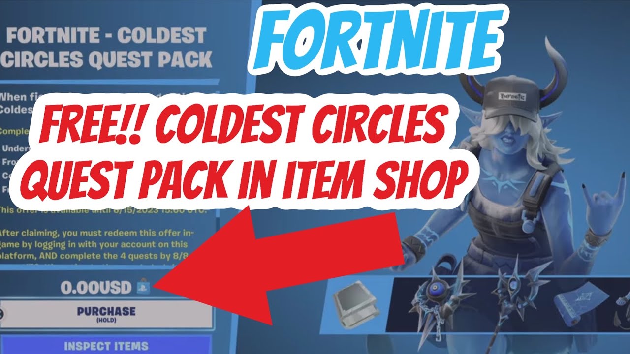 Fortnite FREE Item Shop Rewards! (Coldest Circle Pack Skin, GGWP Emote) 