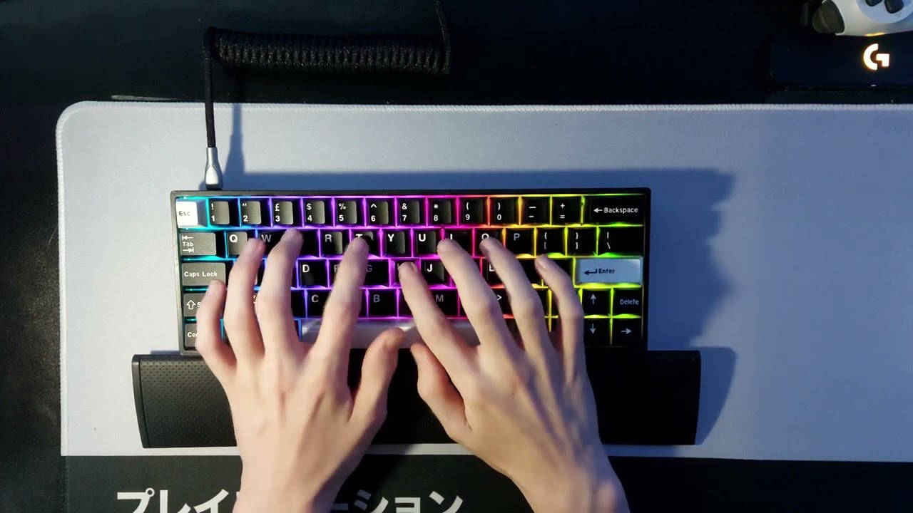 Gk64X with Gateron cap milky yellows 