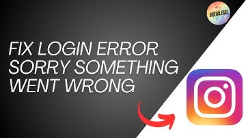 How To Fix Instagram Login Error Sorry Something Went Wrong | Something Went Wrong Instagram 2024