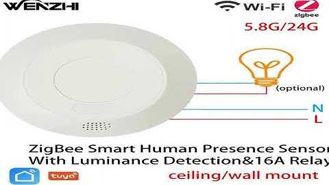 ZigBee 24G MmWave Radar Human Body Presence Motion Sensor For Light Switch Luminosity Dete