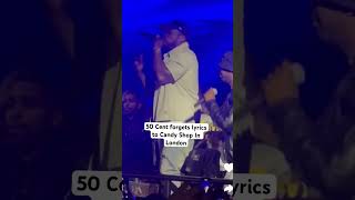 50 Cent forgets lyrics to Candy Shop As He performs In London