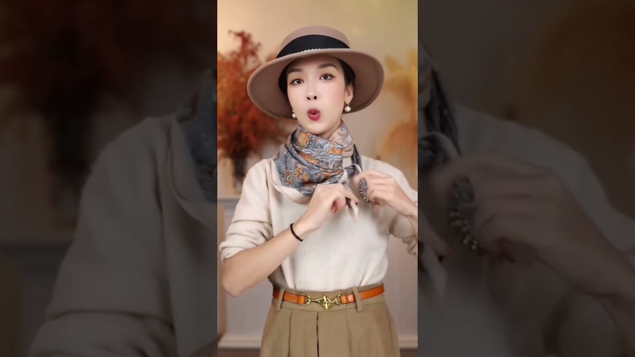 Стильные способы завязать шелковый шарф 