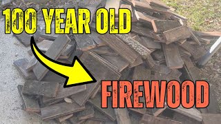 I Salvaged a 100-Year-Old Wooden Dance Hall Floor for Firewood