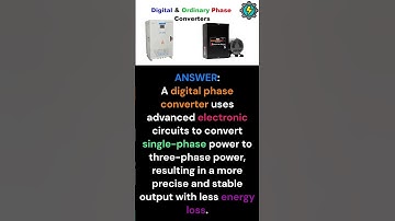 What is the difference between Digital and Ordinary phase converters? #3phase #1phase #converters