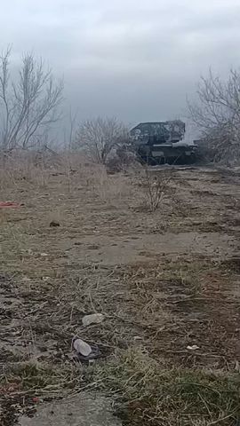 Slovenian M-55S Tank In The Service With The AFU Working On Russian Positions. Winter, 2024.