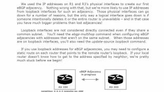 157 BGP 3 iBGP Peering And Loopback Interface Discussion