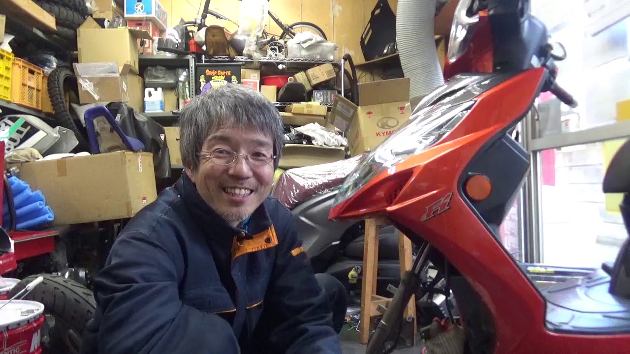 バイク屋の日常。KYMCO レーシング125FIのフロントフォークの組み立て
