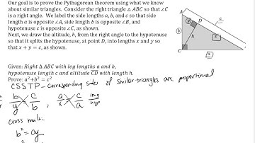 Proof of the Pythagorean Theorem (and Converse)