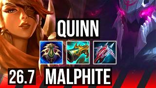 QUINN vs MALPHITE (TOP) | EUW Master | 26.7