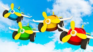 The racing car wants to FLY! Funny cartoons for kids. Learn colors with Helper cars cartoon for kids screenshot 4
