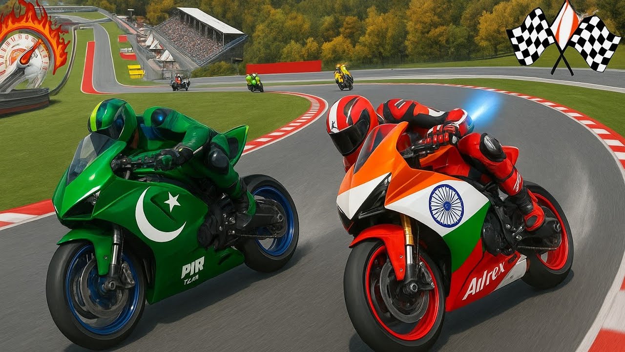 India versus Pakistan bike ride new game Impossible fast riding ross rider 3D. Gaming play 